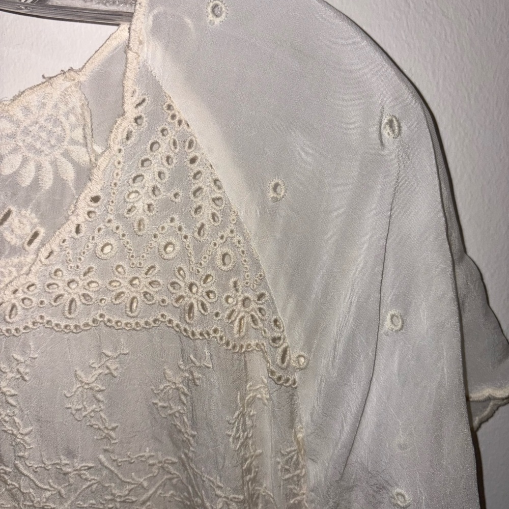 Johnny Was Ivory Lace Tunic - Picture 4 of 7